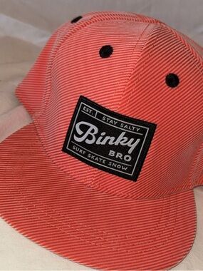 Binky Bro Kids Coral Pink Logo Cap